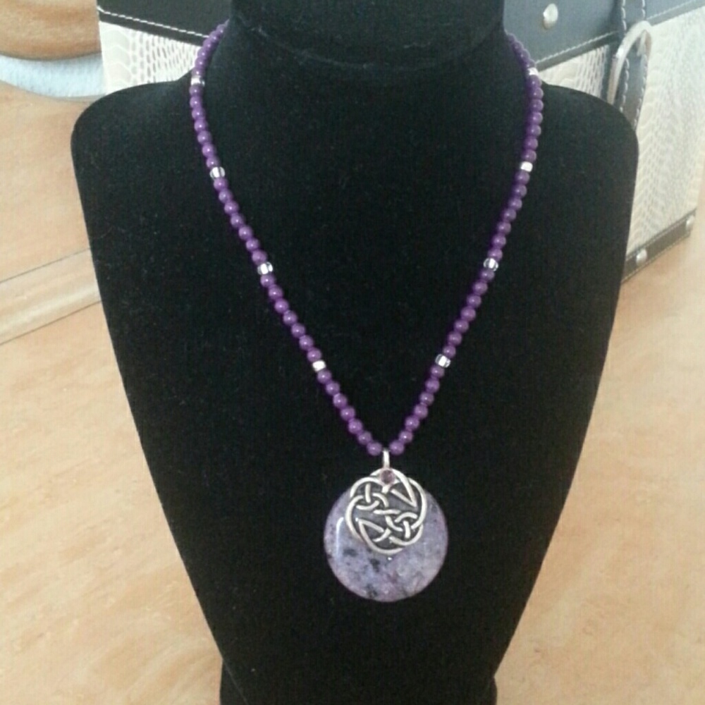 Purple Celtic Necklace